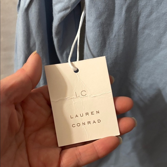 LC Lauren Conrad Soft Blue Long Sleeve Top - Picture 3 of 4